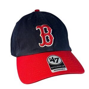 Boston Red Sox Hat 47 Brand Adjustable Cap Navy Red MLB Baseball Hat OSFA